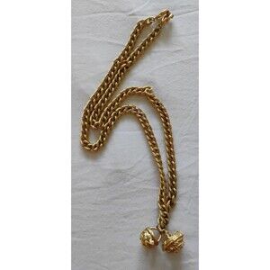 Vtg Estate Givenchy Pendant Necklace Gold Basket MCM Luxury Statement Signed